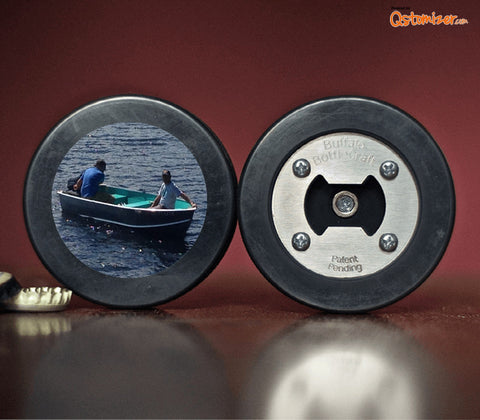 Lacrosse Ball Bottle Opener - Blue